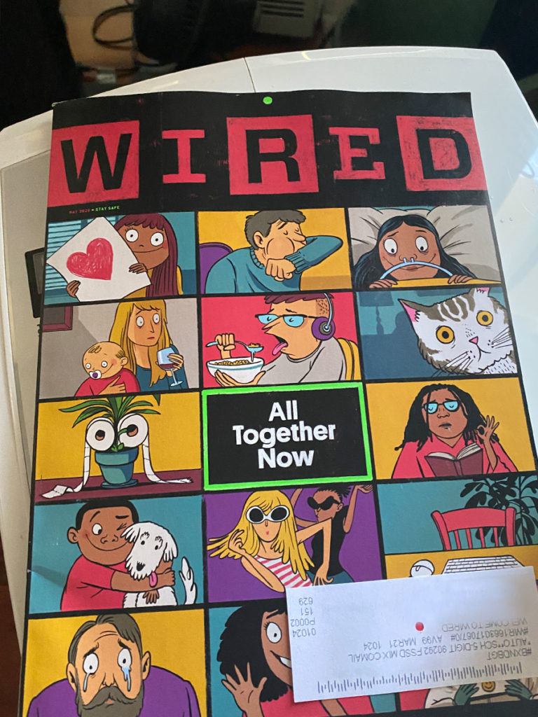 Cover of Wired Magazine, with an article about working remotely.