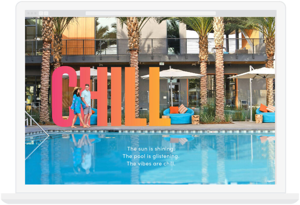 Boulevard Chill campaign on a laptop